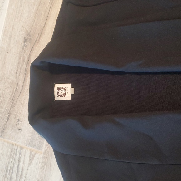 Anne Klein Womens Black Knit Viscose Blazer Jacket Medium Office Work Formal - Picture 2 of 8